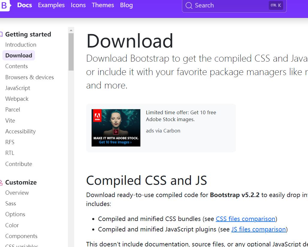 下载 Bootstrap 下载 Bootstrap