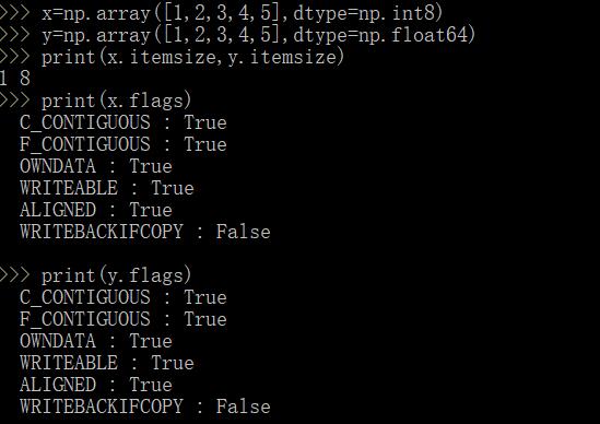 ndarray.flags ndarray.flags
